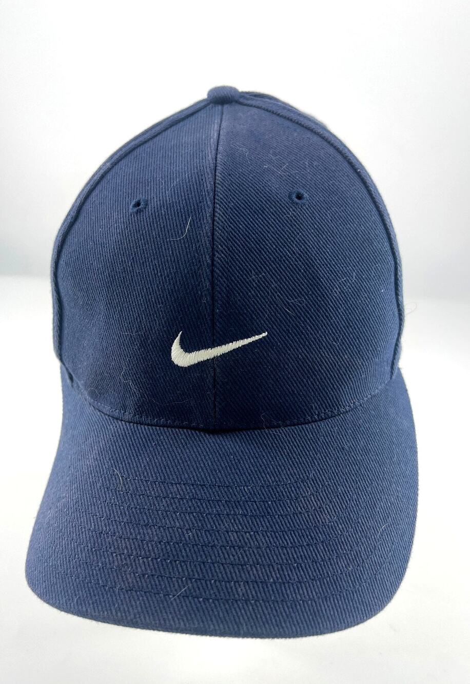 Nike Buick Tiger Woods Golf Hat Adjustable Navy Blue White Swoosh Sportwear
